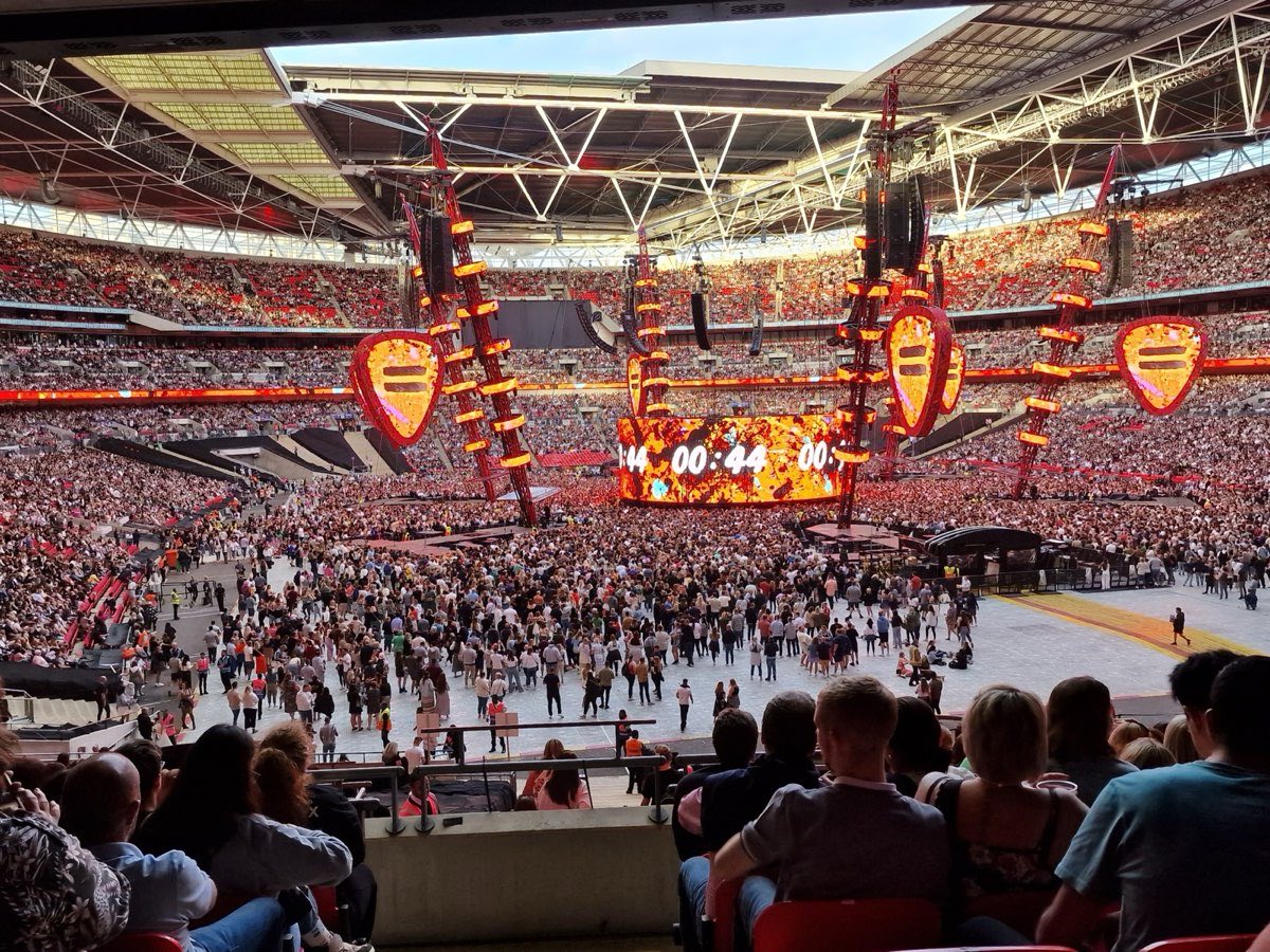 Stadium concert with full house