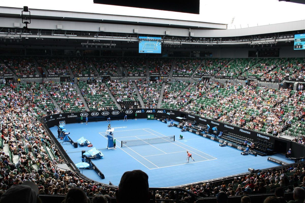 Australian Open match at Rod Laver Arena